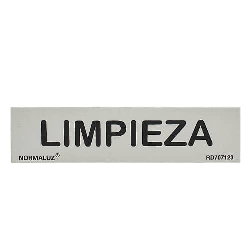 Señal adhesiva Limpieza Acero inoxidable 5x20 cm  Gris