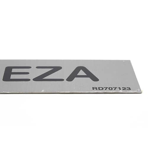 Señal adhesiva Limpieza Acero inoxidable 5x20 cm  Gris