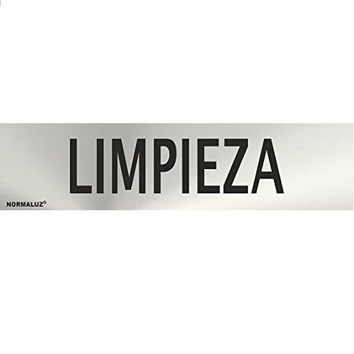 Señal adhesiva Limpieza Acero inoxidable 5x20 cm  Gris