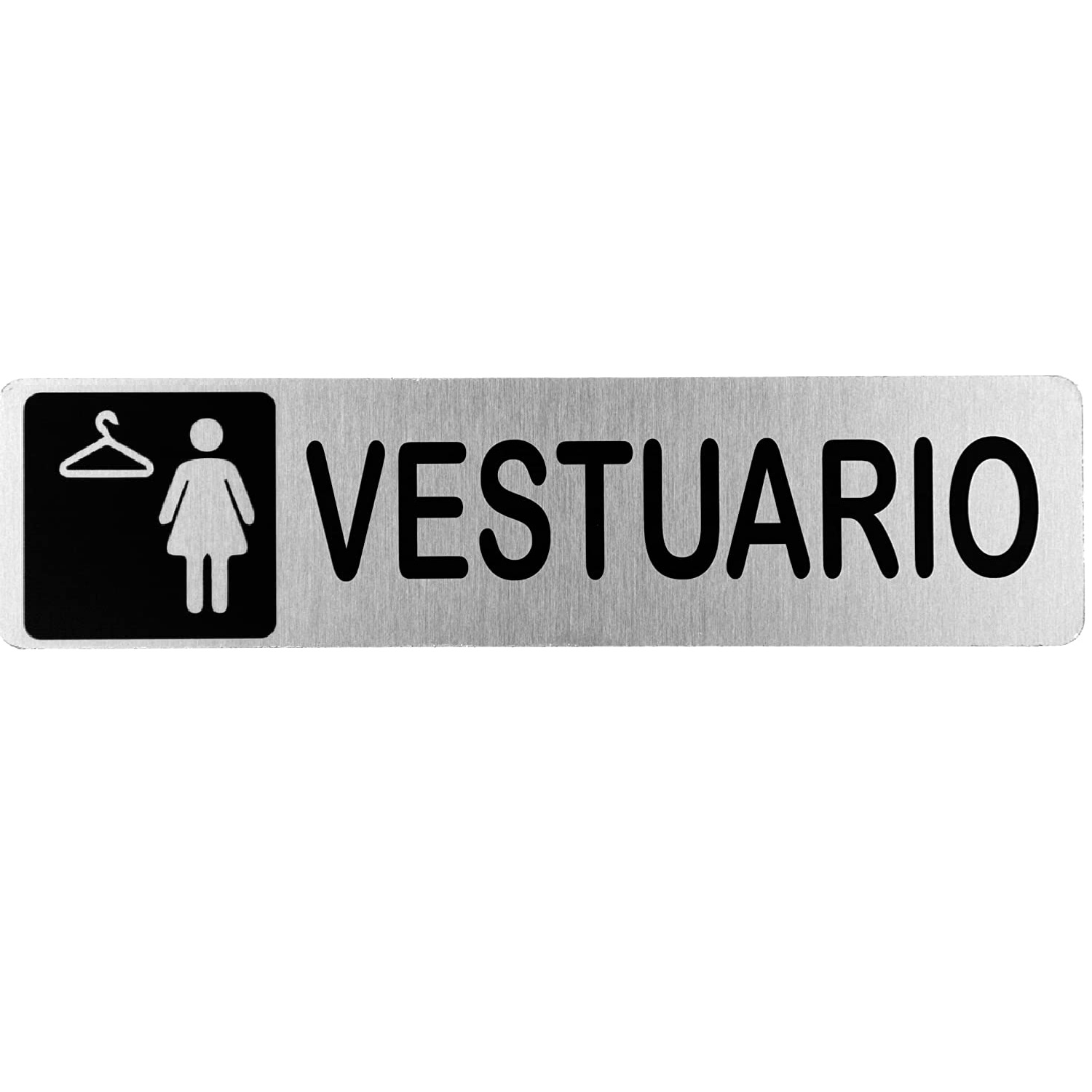 Señal adhesiva Vestuario Femenino Acero inoxidable 5x20 cm