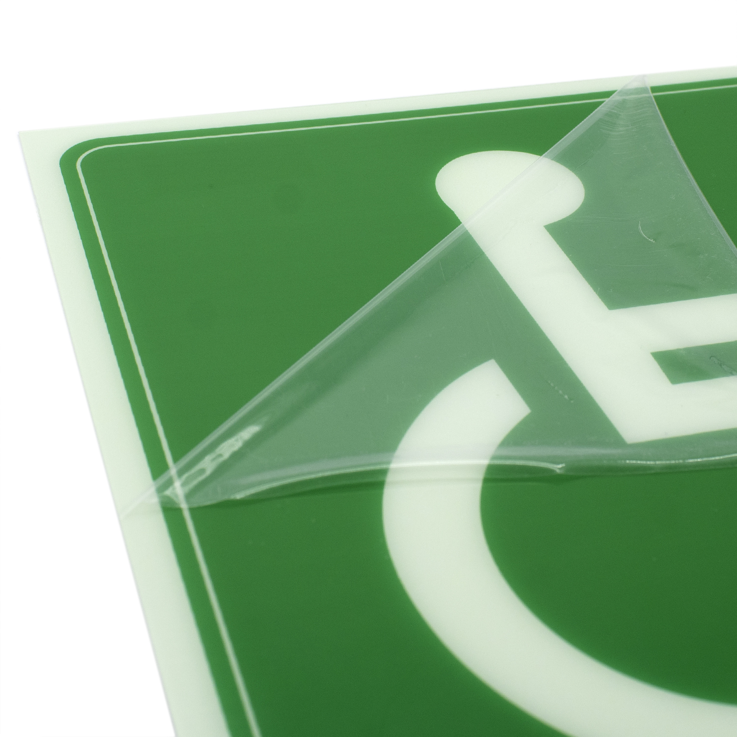 Señal Minusvalidos PVC 22.4 x 22.4cm  Verde