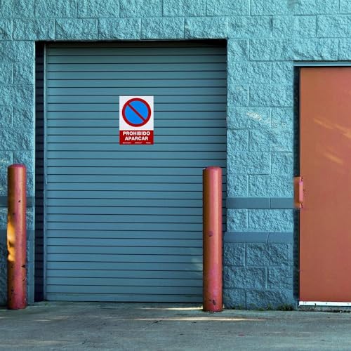 Señal prohibido aparcar PVC 21x30 cm