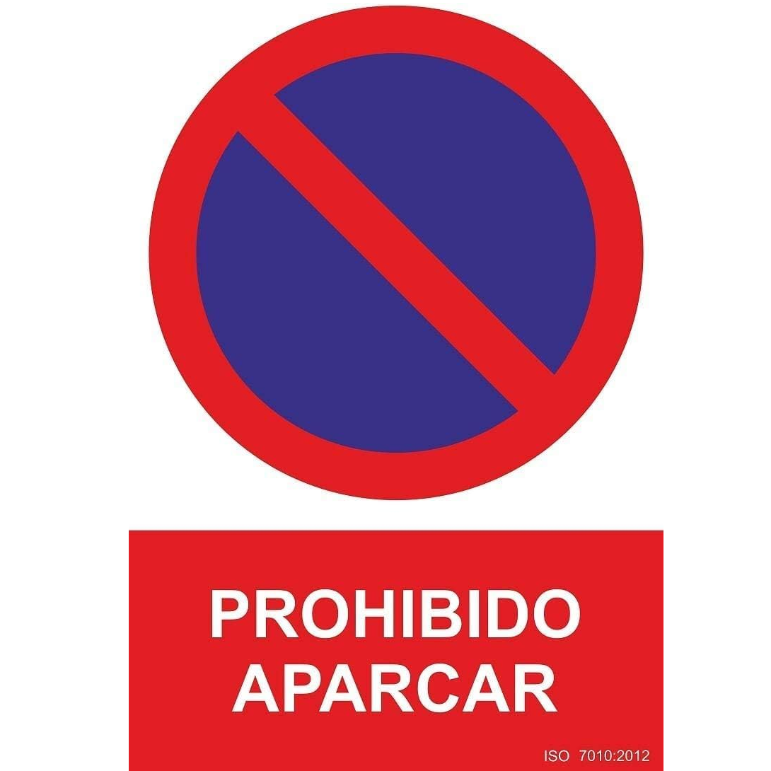 Señal prohibido aparcar PVC 41x30 cm