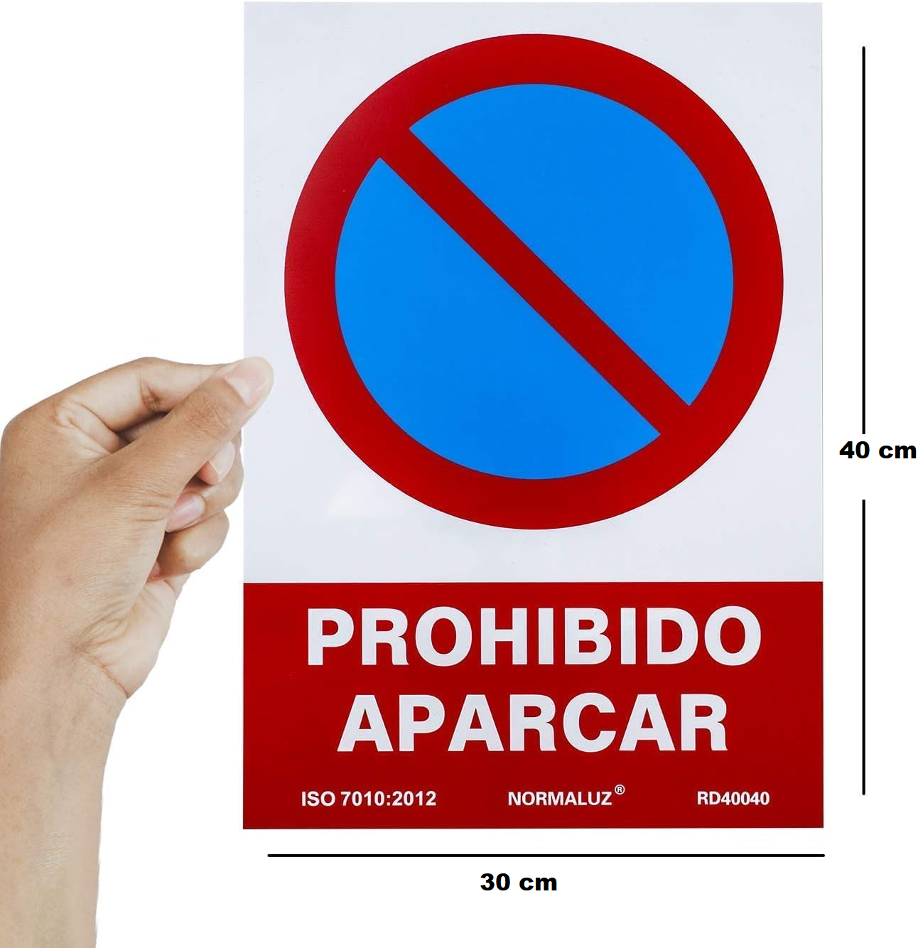Señal prohibido aparcar PVC 41x30 cm