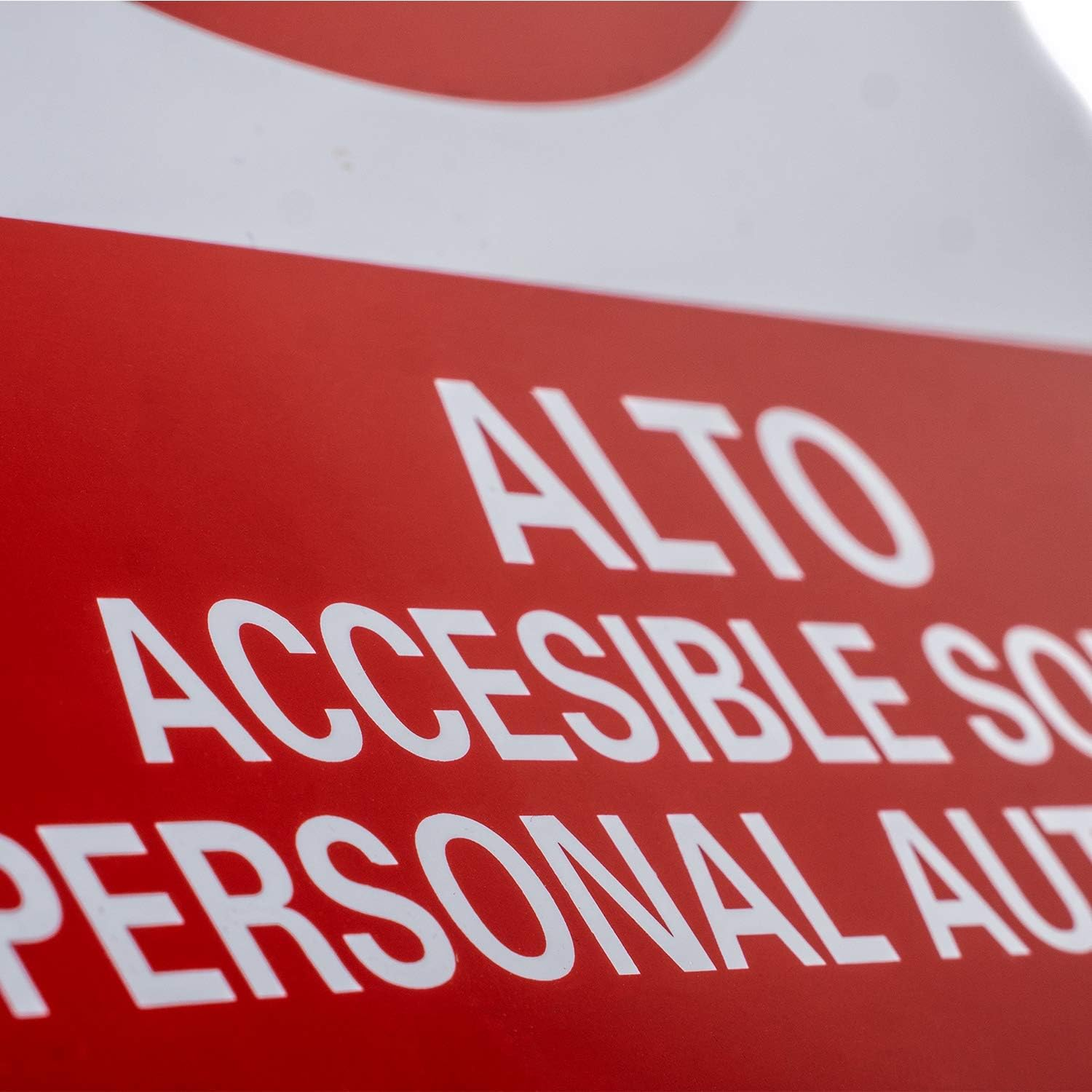 Señal Prohibido El Paso a personal no autorizado PVC 21x30 c  Rojo