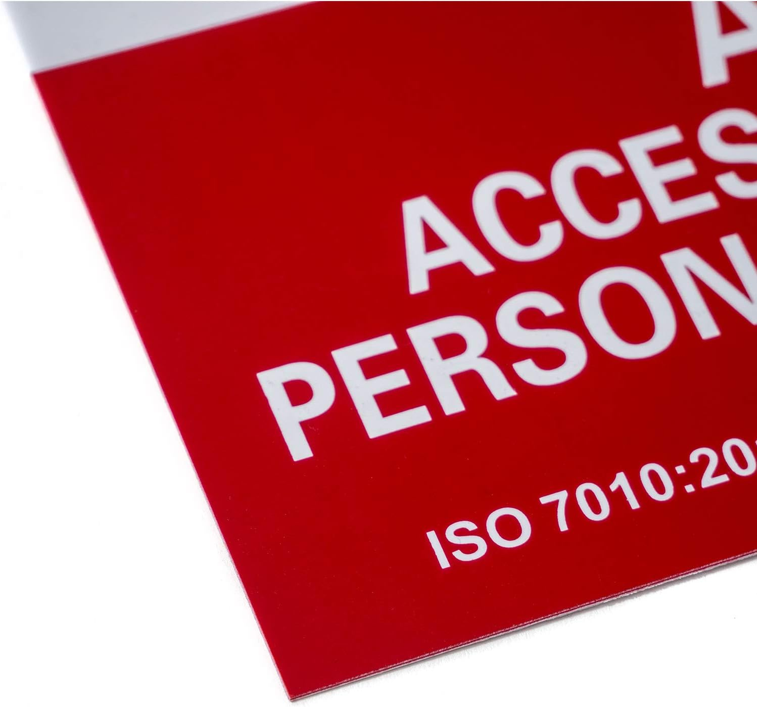 Señal Prohibido El Paso a personal no autorizado PVC 21x30 c  Rojo