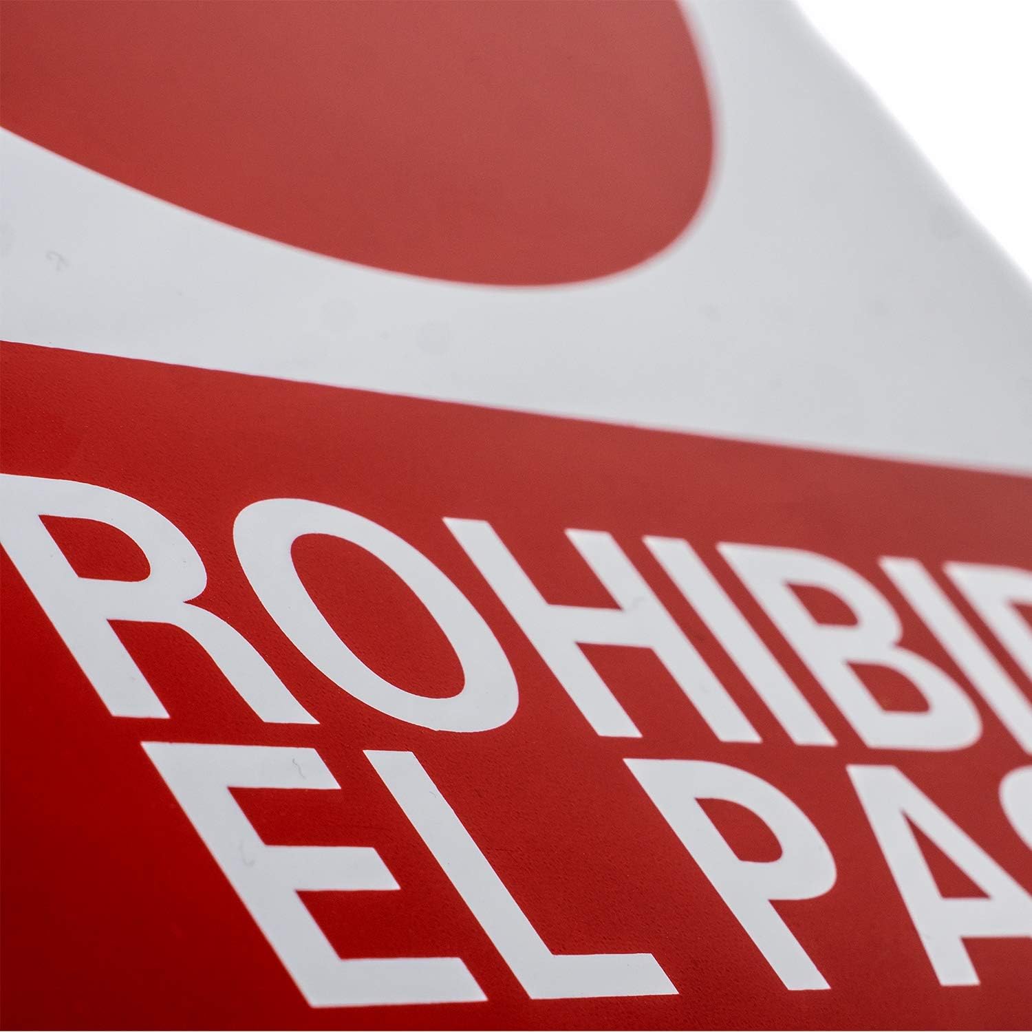 Señal Prohibido El Paso PVC 40x30 cm  Rojo