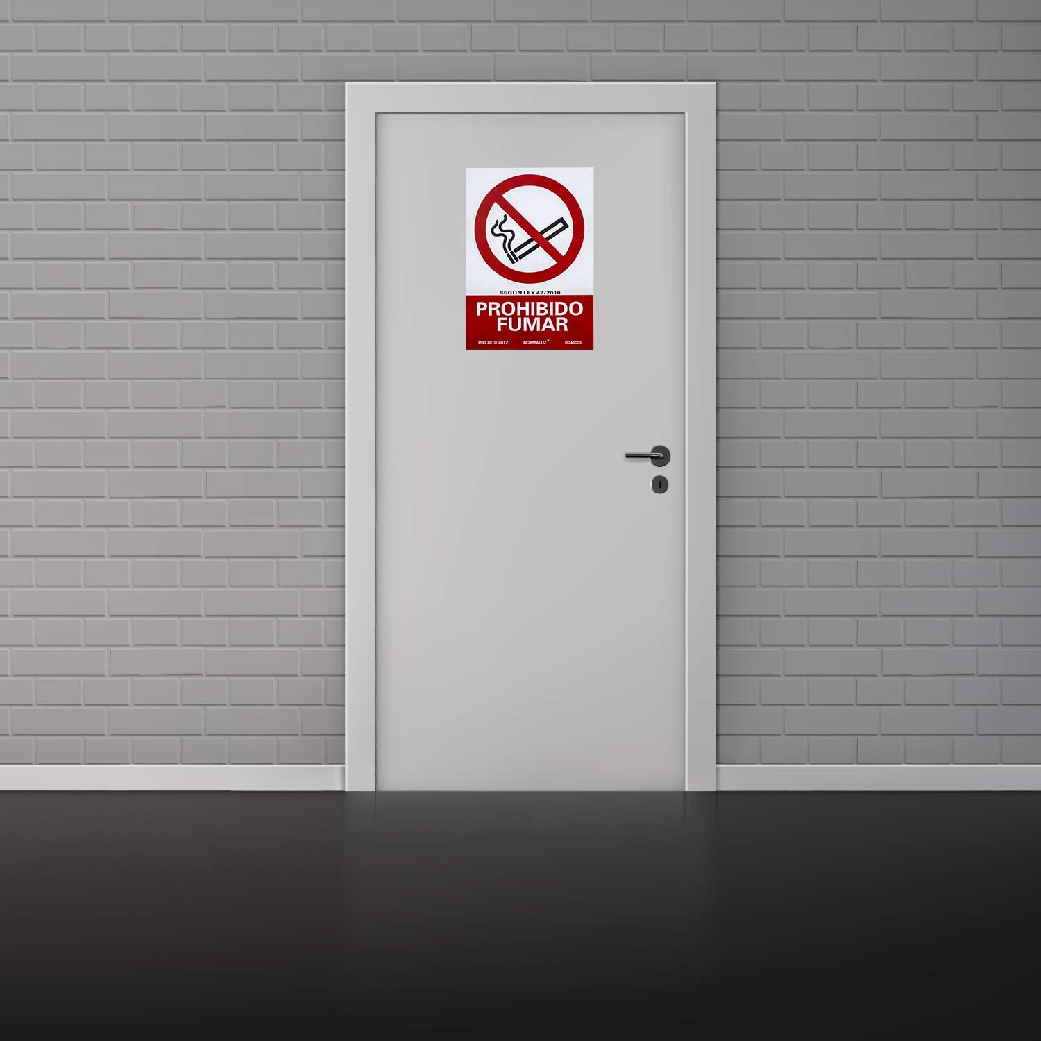 Señal prohibido fumar PVC 30x40 cm  Rojo