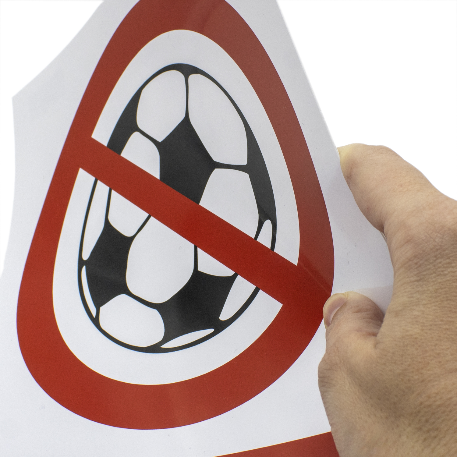 Señal Prohibido Jugar Con El Balon PVC 21x30 cm  Rojo