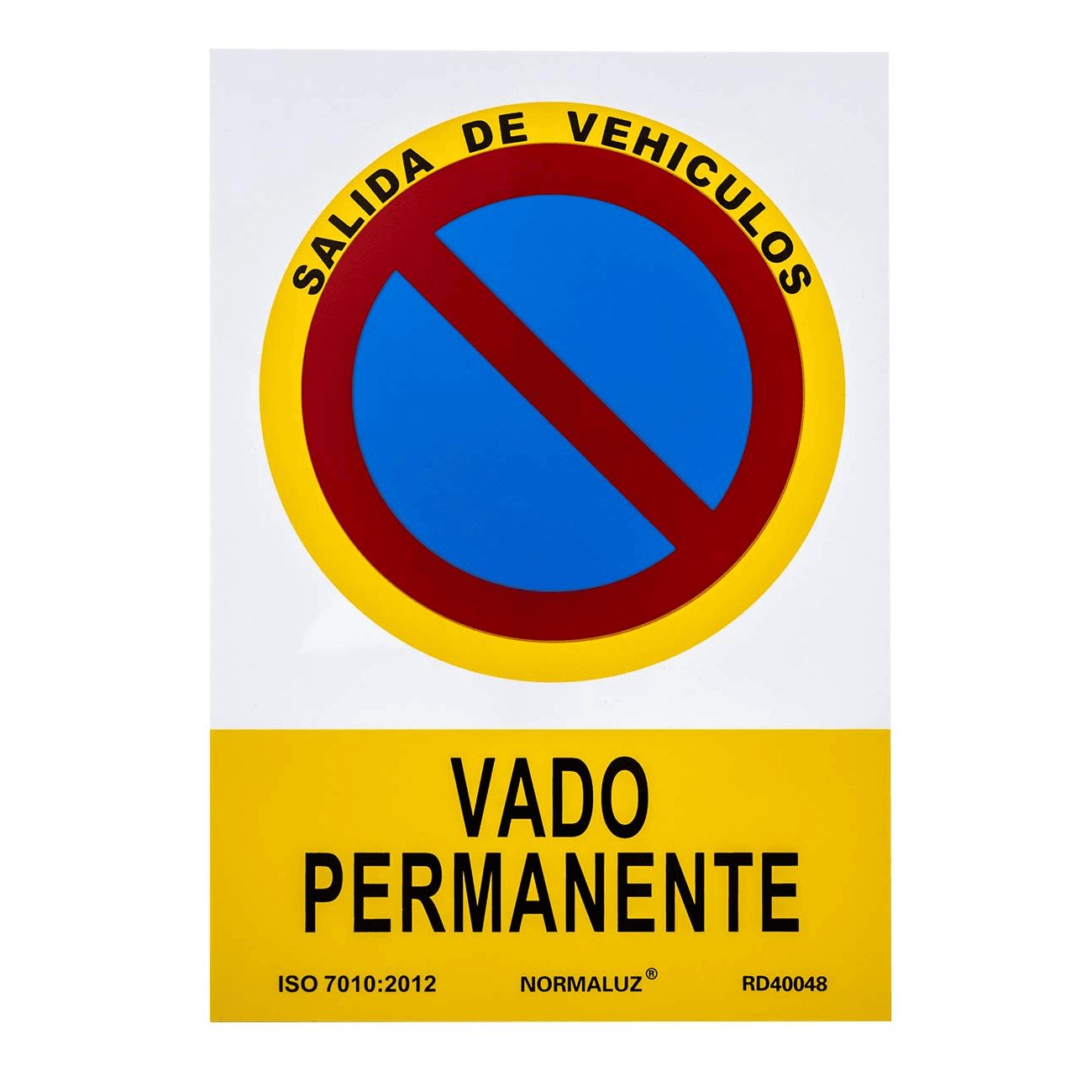 Señal Vado Permanente aluminio 21x30cm