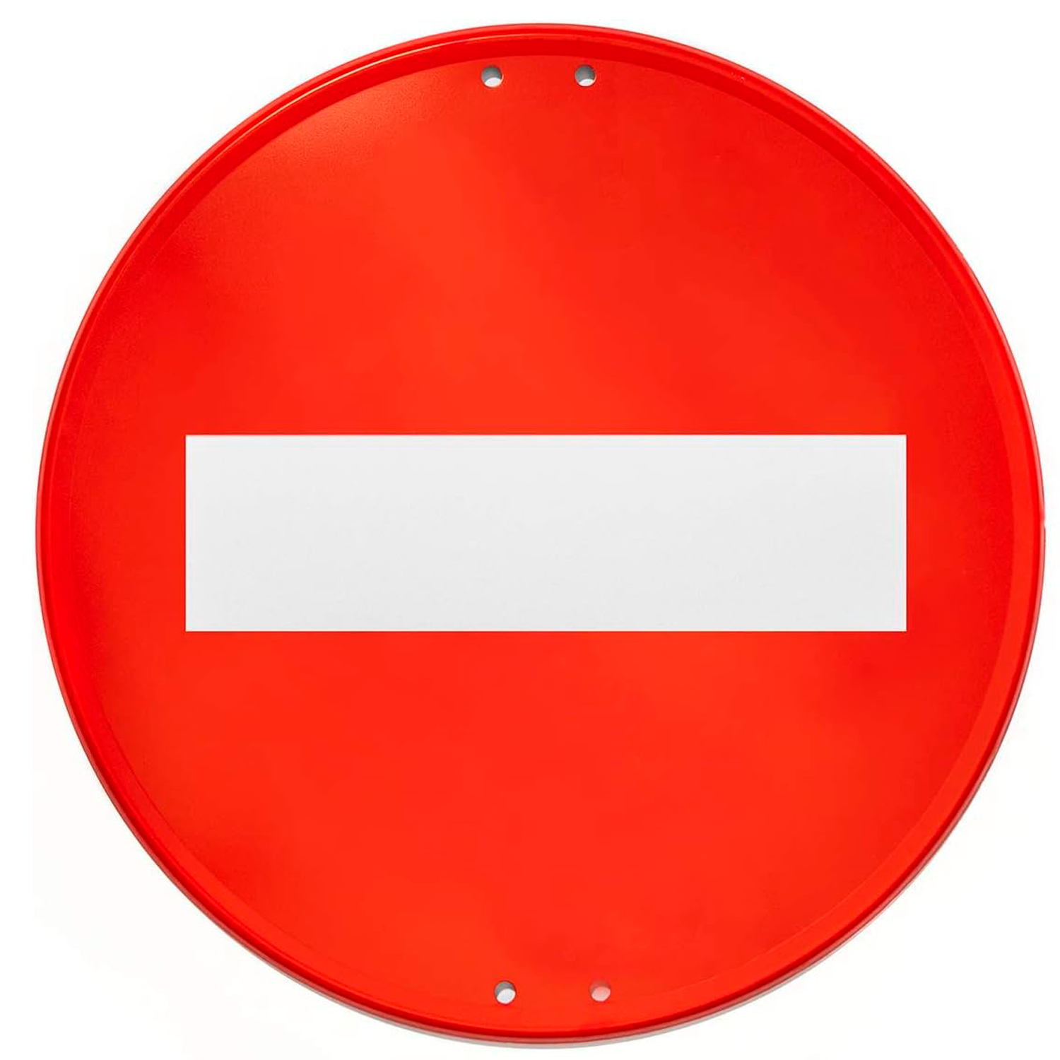 Señal Vial Redonda Prohibido Metalica Termolacada 50 cm  Rojo
