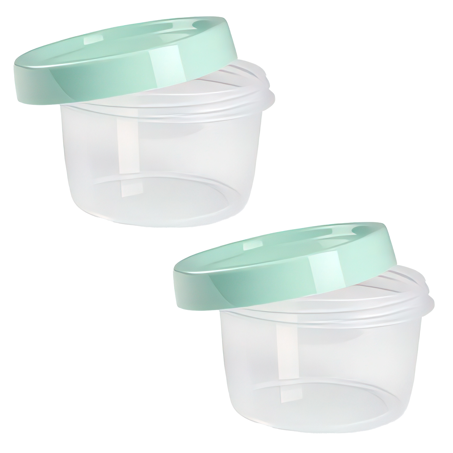 Set 2 Fiambreras 200 Ml Plástico Transparente Color Aleatorio