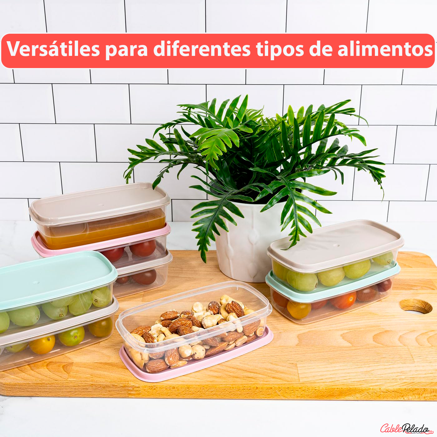 Set 3 Fiambreras 250 Ml Plástico Transparente Color Aleatorio