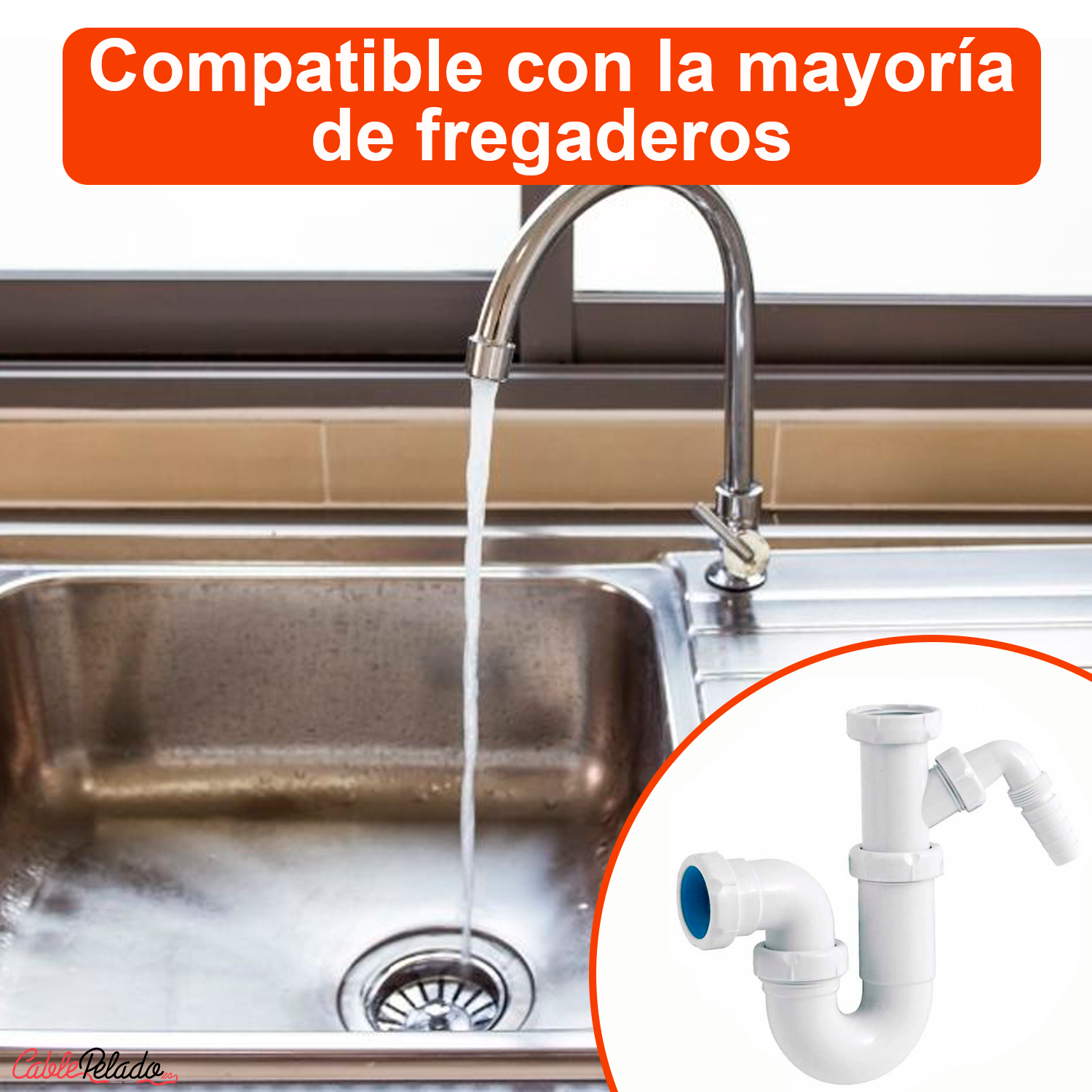 Sifón fregadero  Blanco