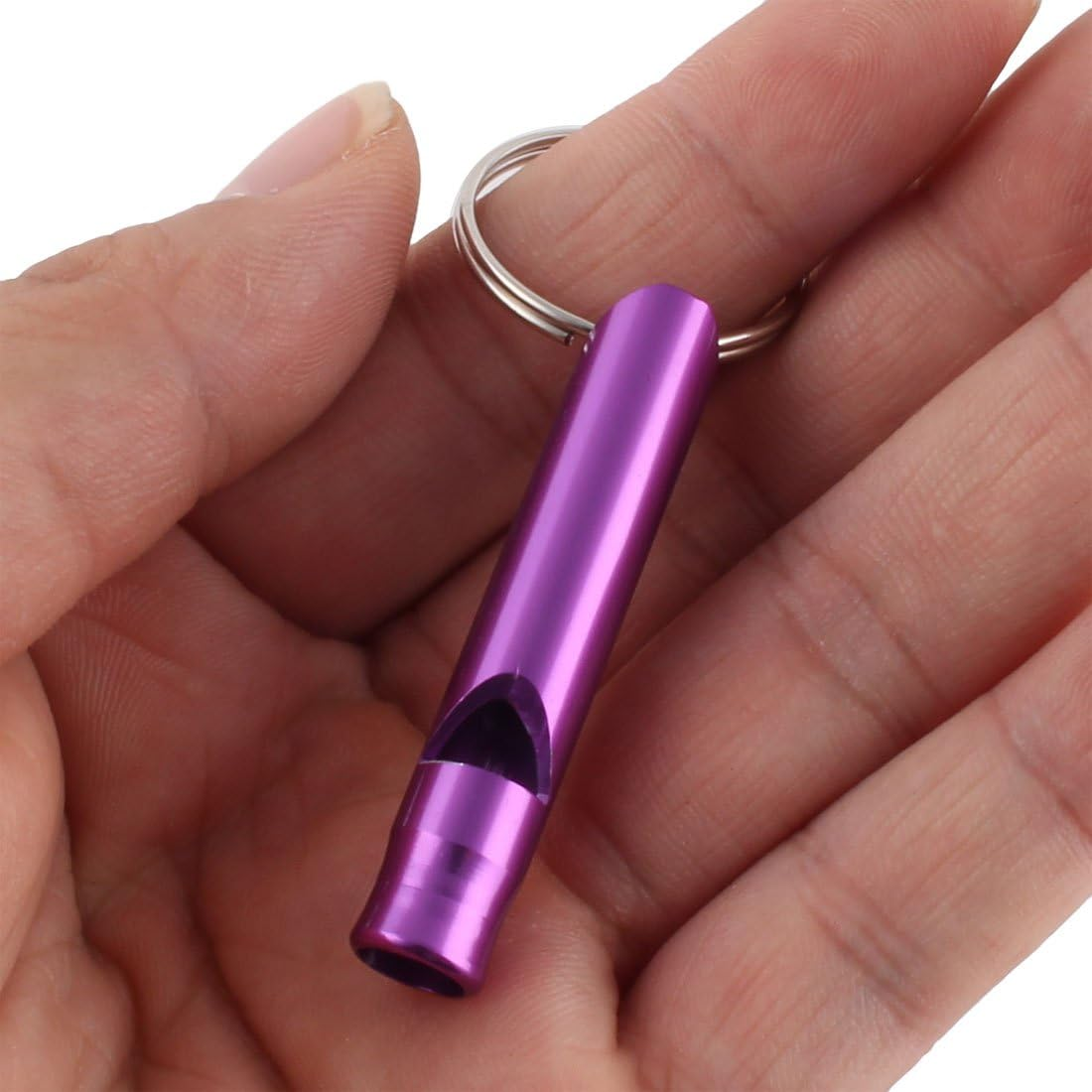 Silbato de supervivencia emergencia para llavero  Morado