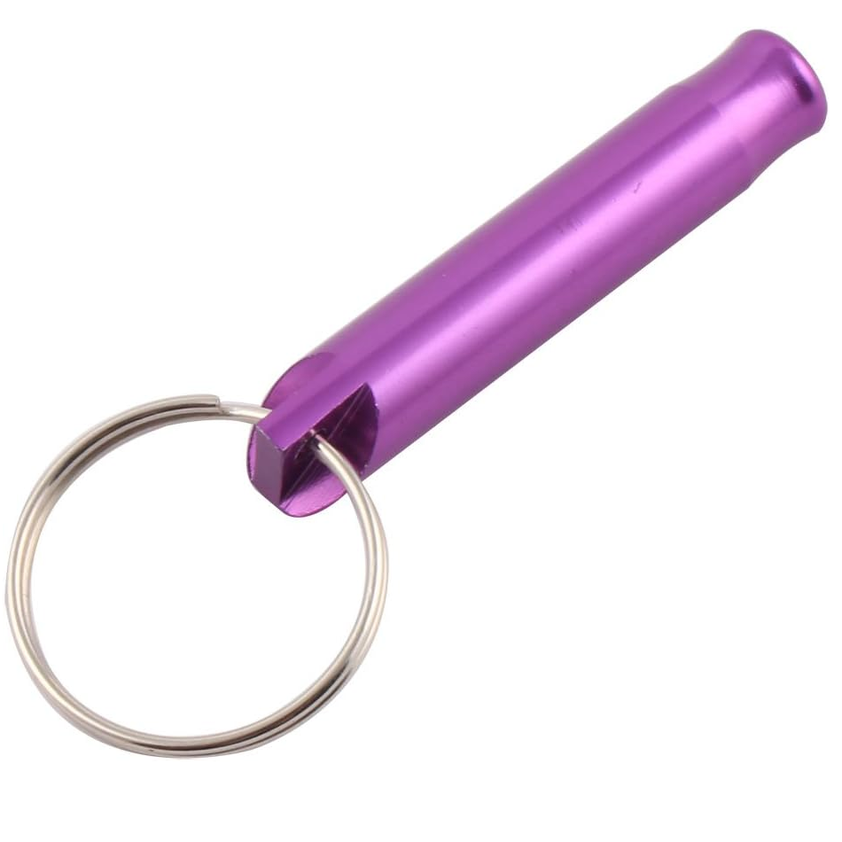 Silbato de supervivencia emergencia para llavero  Morado