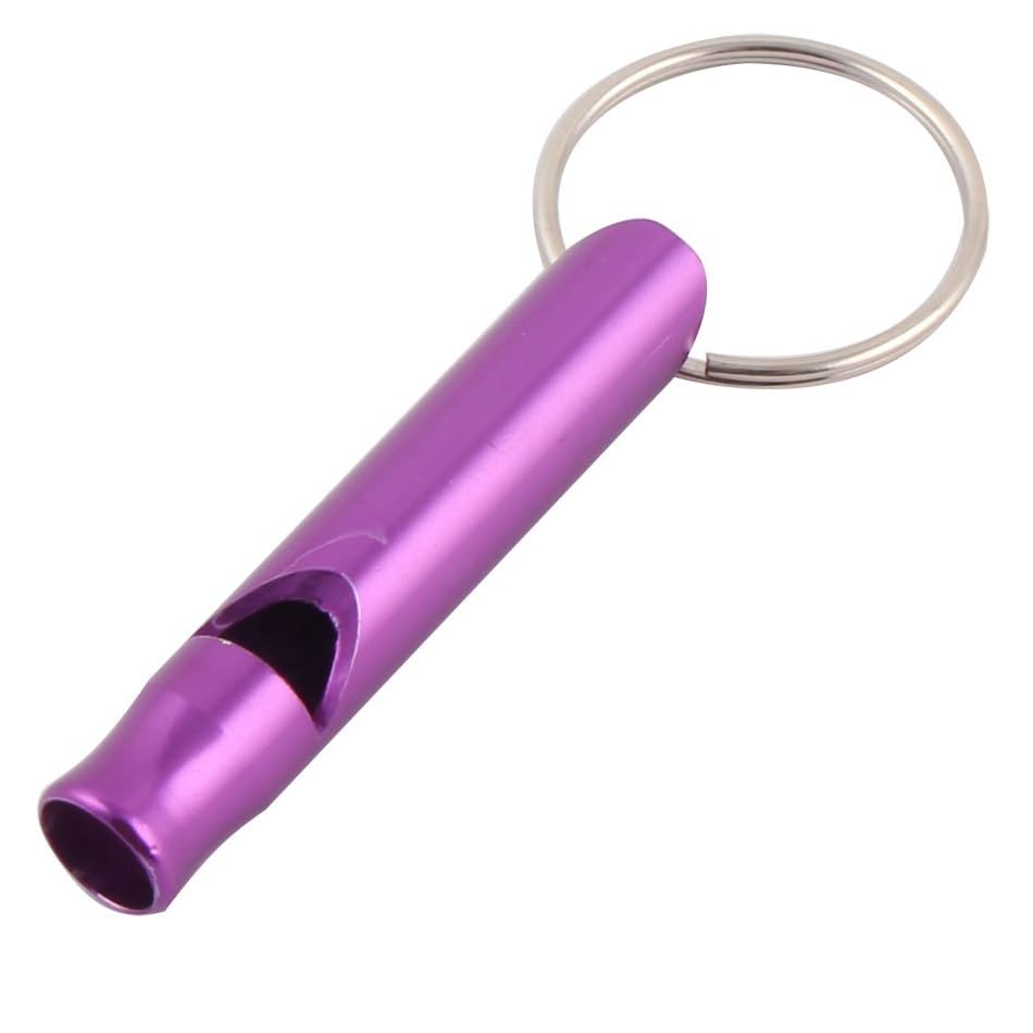 Silbato de supervivencia emergencia para llavero  Morado