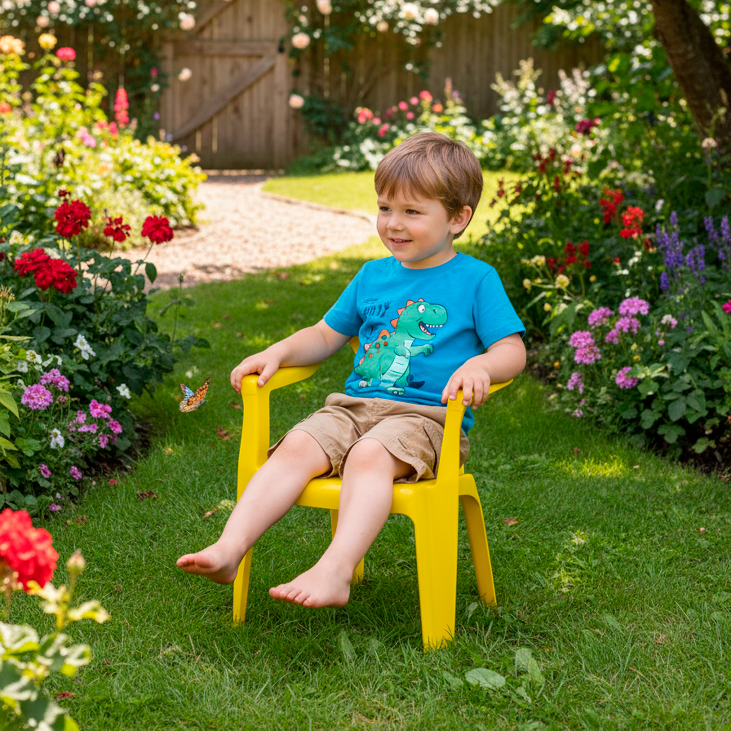 Silla infantil plastico  Amarillo