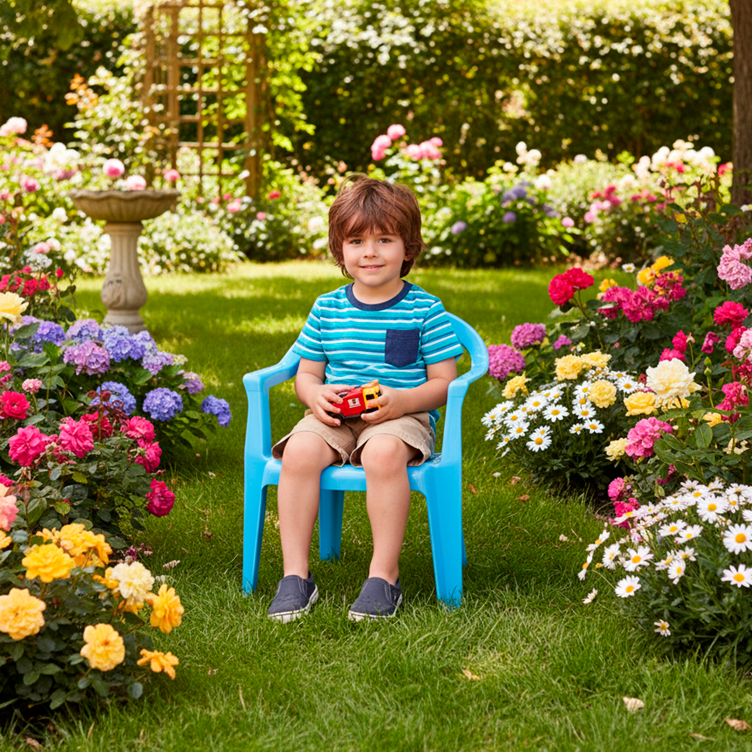 Silla infantil plastico  Azul