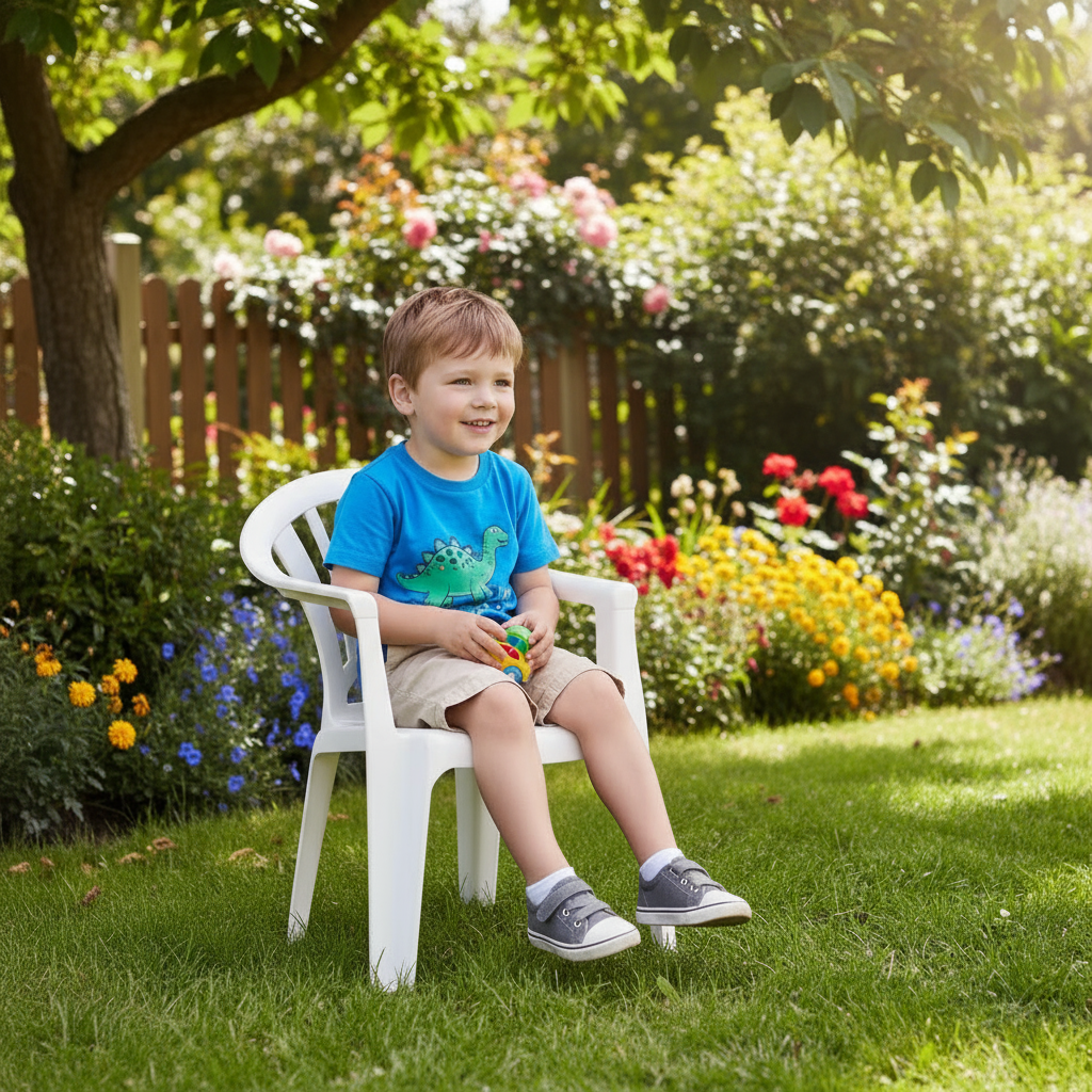 Silla infantil plastico  Blanco