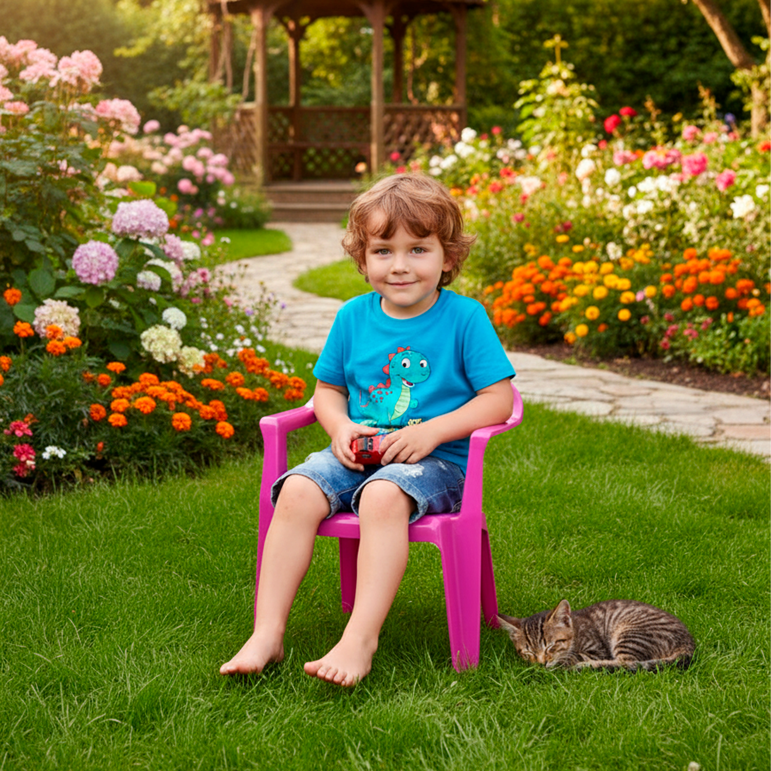 Silla infantil plastico  Rosa