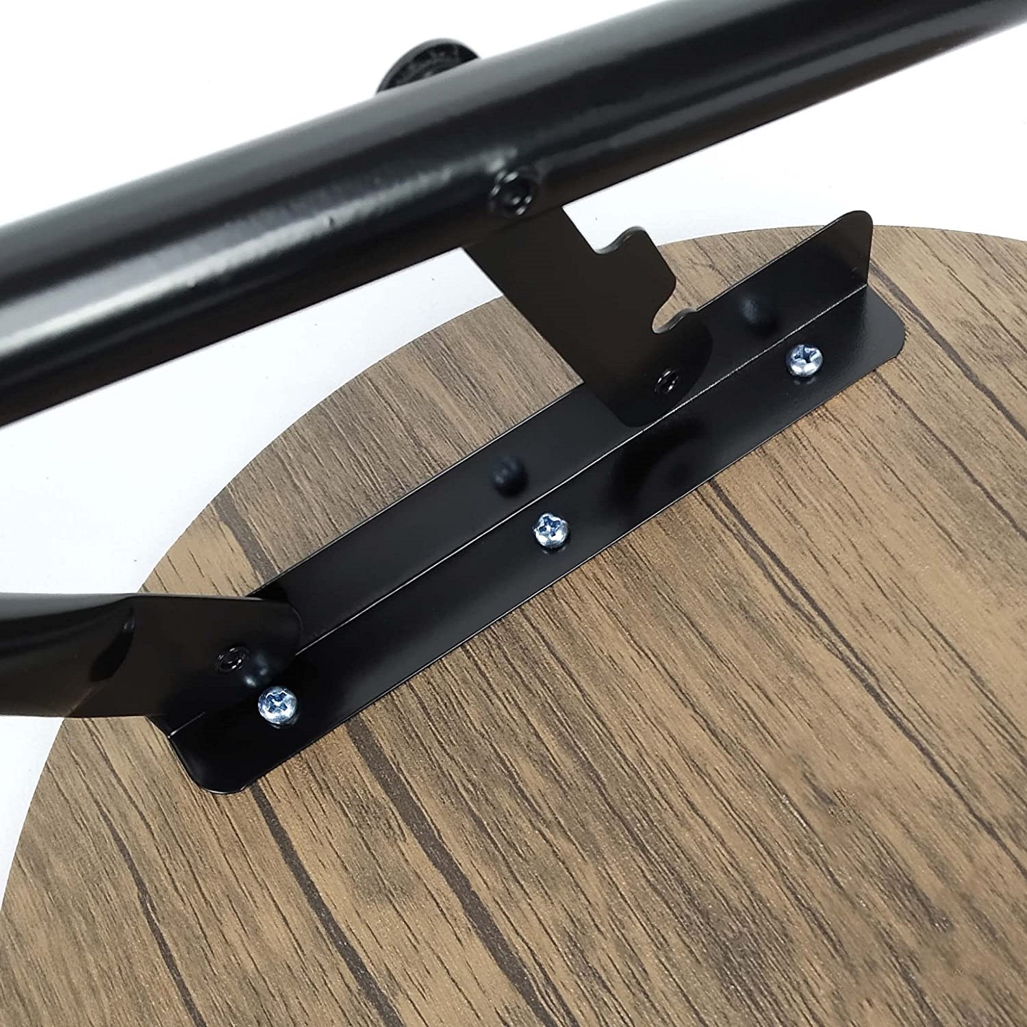 Silla plegable de metal y madera  Negro