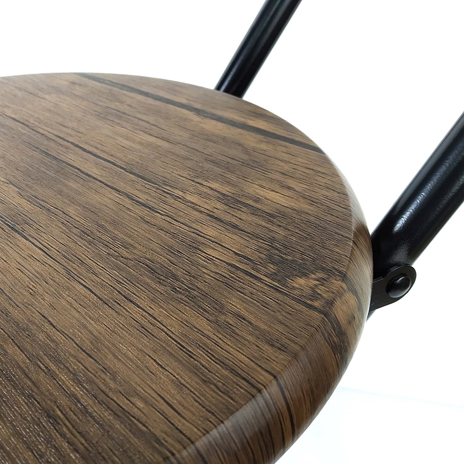 Silla plegable de metal y madera  Negro