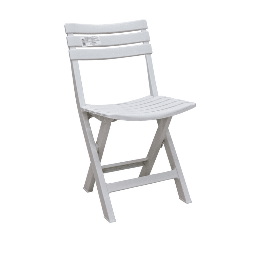 Silla plegable para jardin exterior resina  Blanco