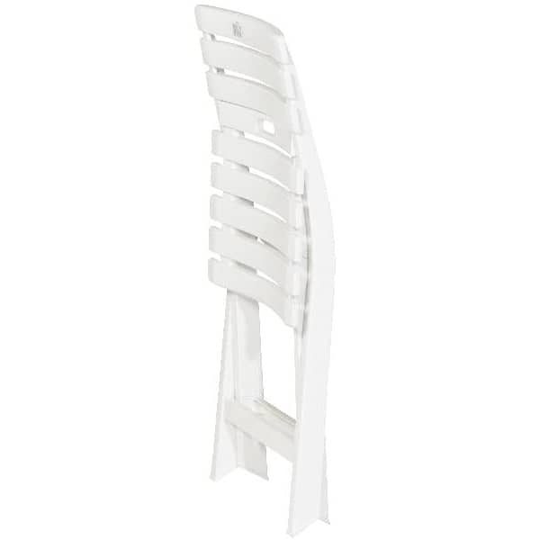 Silla plegable para jardin exterior resina  Blanco