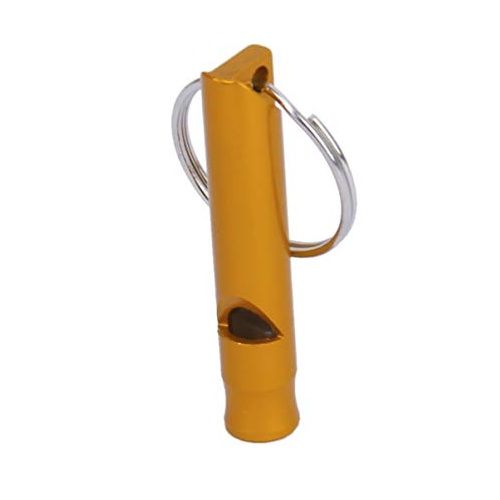 Silbato de supervivencia emergencia para llavero  Dorado