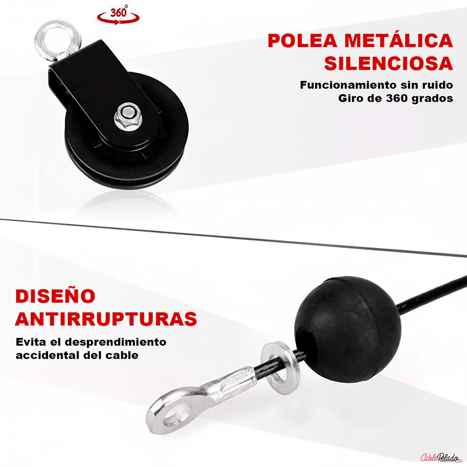 Sistema de Poleas Fitness para Entrenamiento de Brazos