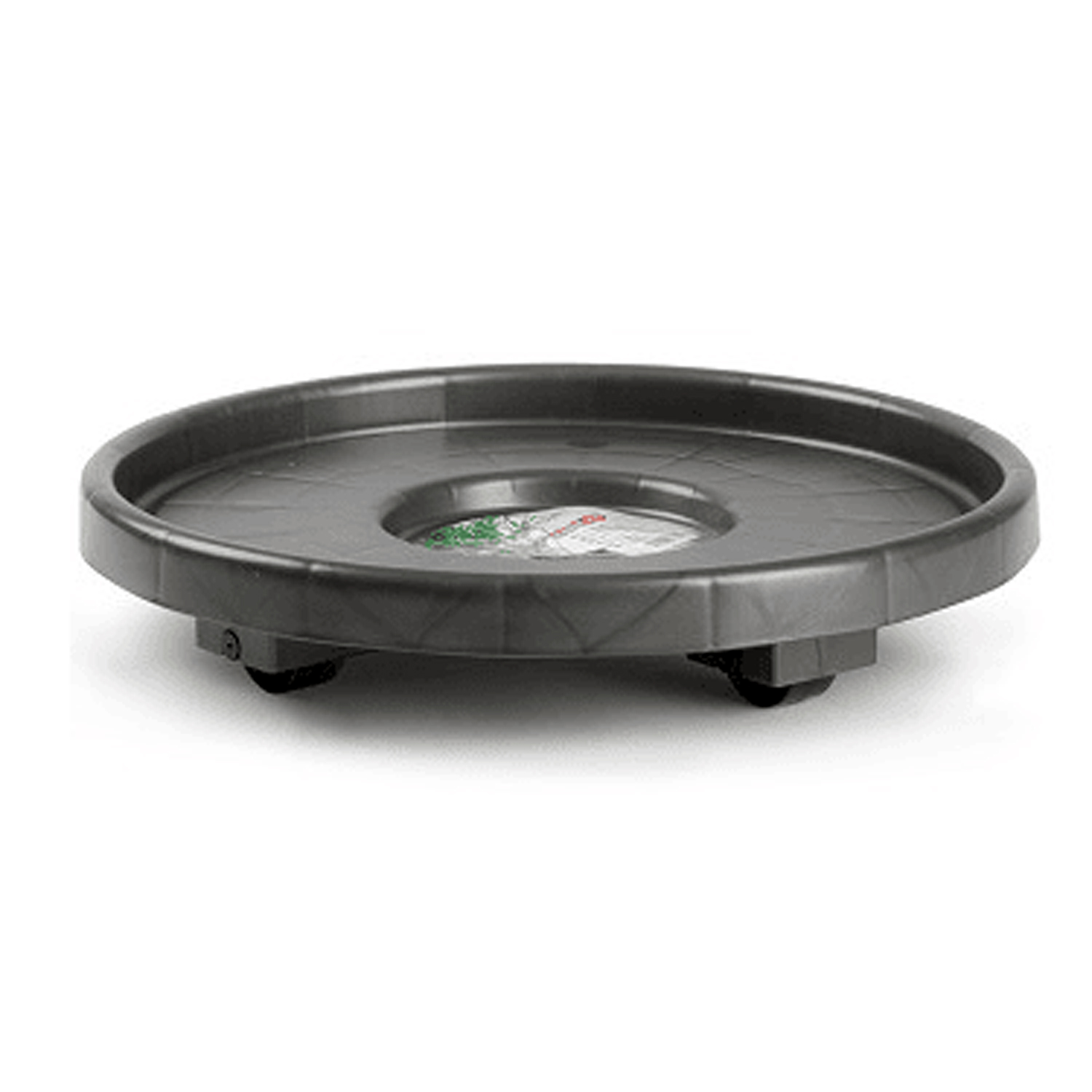 Soporte de maceta con ruedas 34 cm Negro