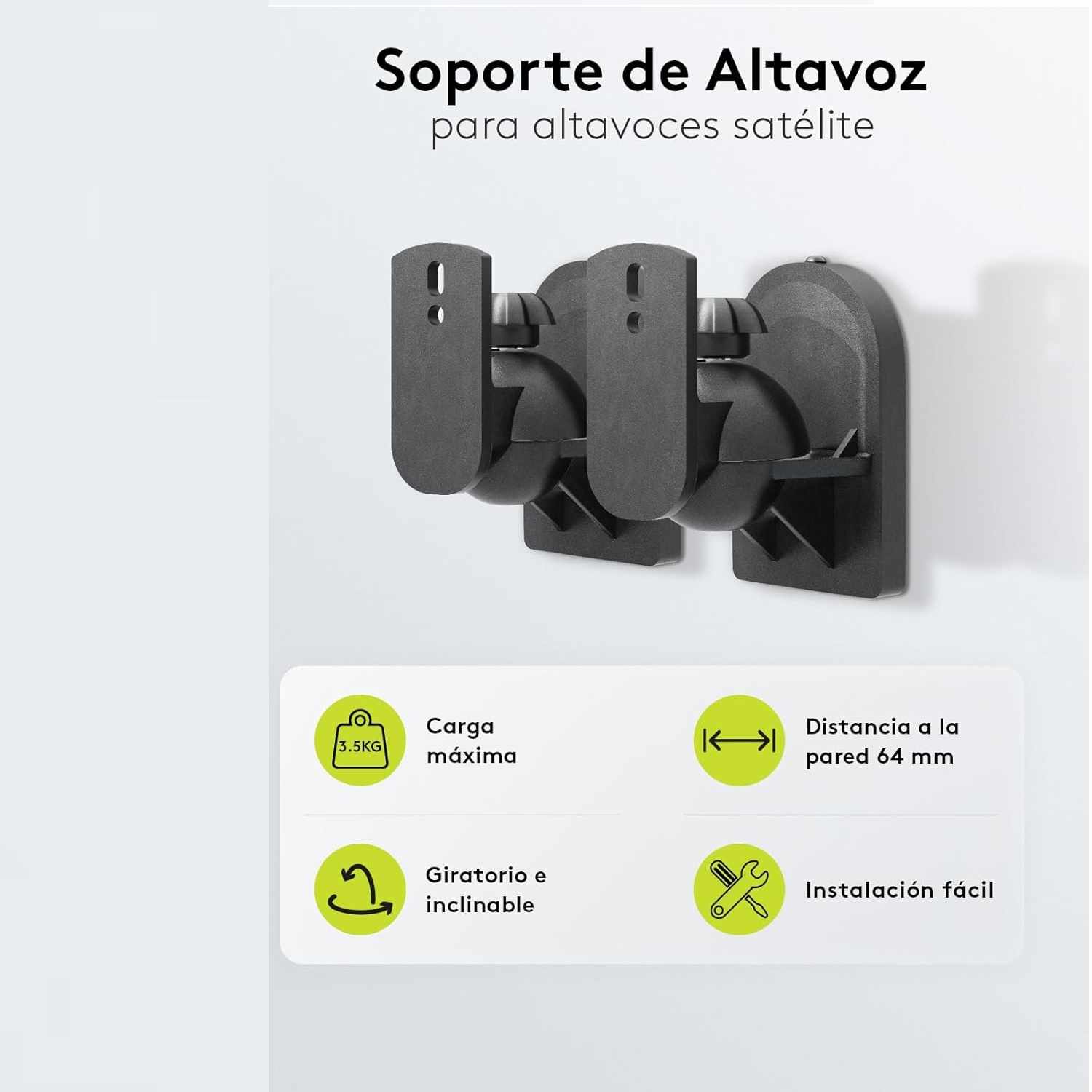 Soporte de pared para altavoz universal