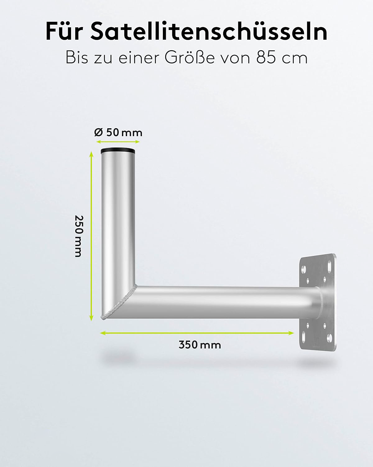 Soporte de pared para antena parabólica de hasta 85 cm