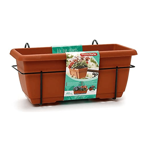 Soporte Metal para Jardinera de balcon 40 cm Negro