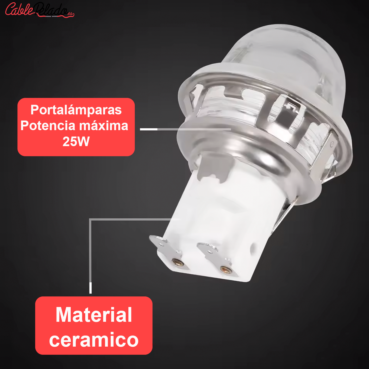 Soporte Para Lámpara De Horno E14 T22 -T25 25W-230V