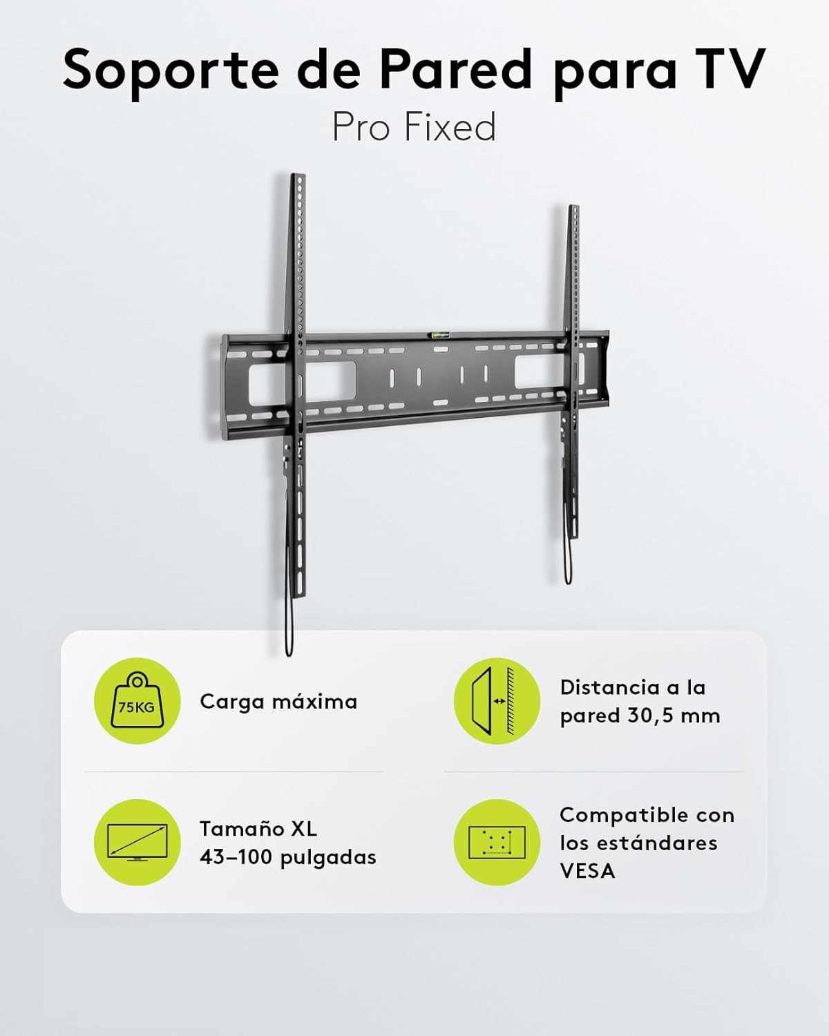 Soporte para televisores de 43 a 100 pulgadas (109-254 cm) hasta 75 kg  Negro