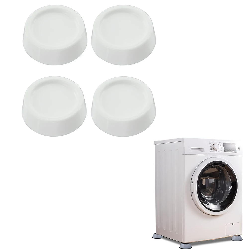Soporte patas lavadora Antivibración goma 4 uds  Blanco