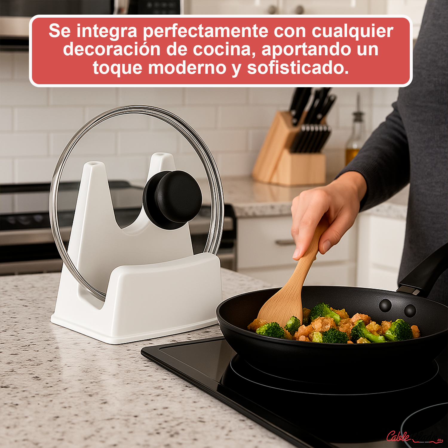 Soporte Tapas Ollas  Blanco