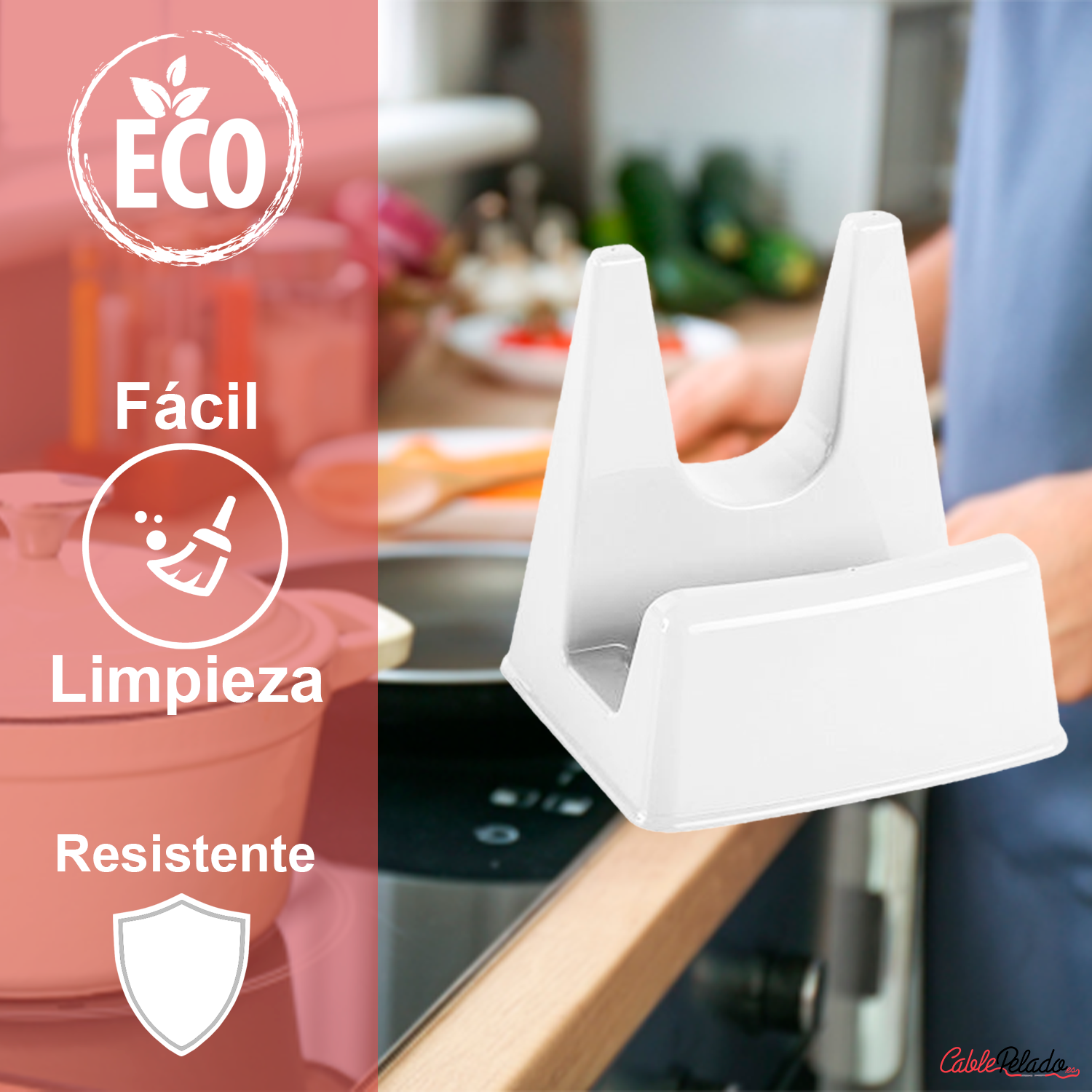 Soporte Tapas Ollas  Blanco