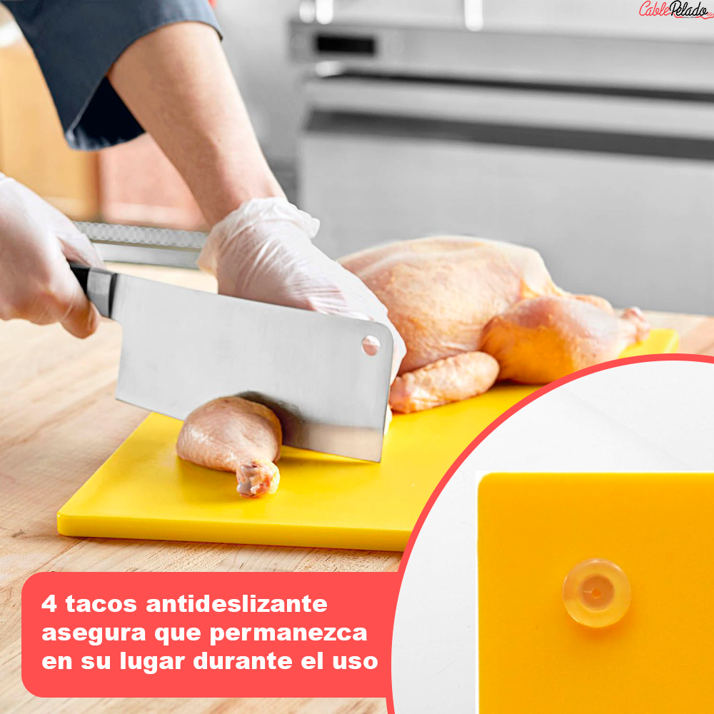 Tabla De Corte Para Cocina Profesional 40 X 30 Cm  Amarillo
