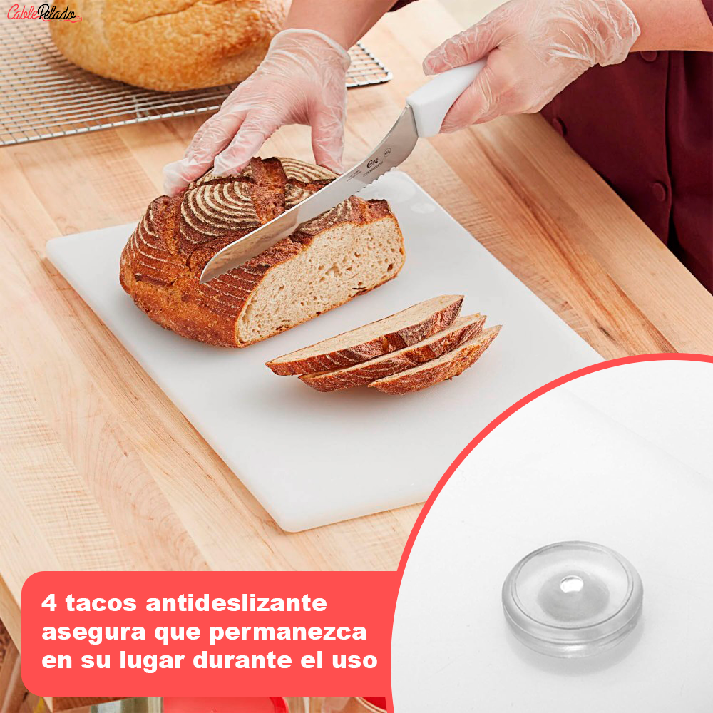Tabla De Corte Para Cocina Profesional 40 X 30 Cm  Blanco