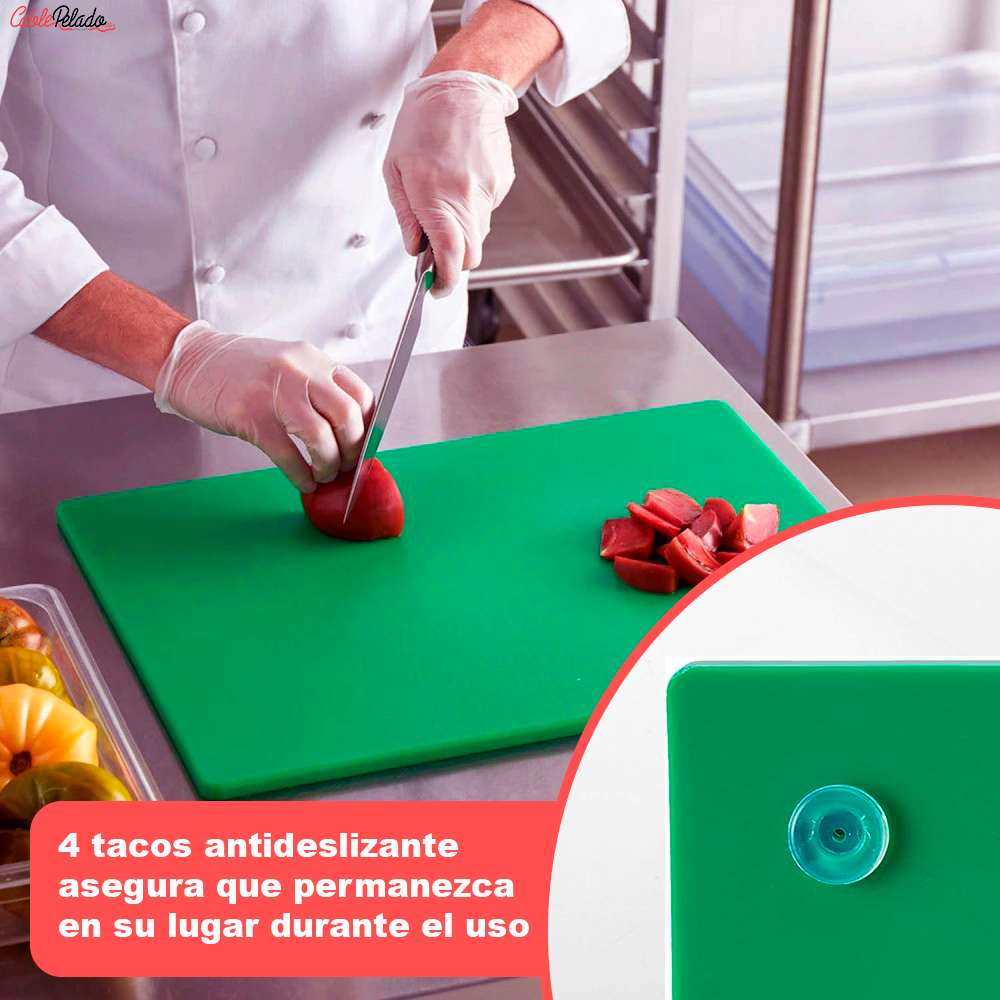 Tabla De Corte Para Cocina Profesional 40 X 30 Cm  Verde