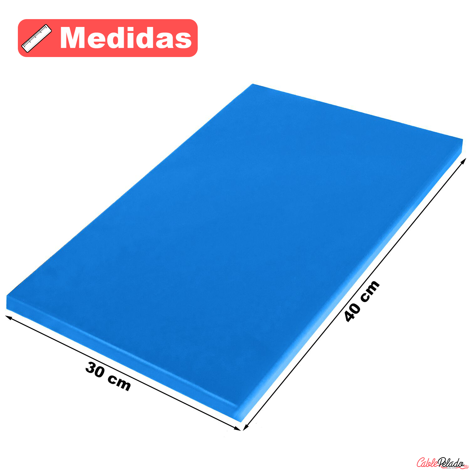 Tabla De Corte Para Cocina Profesional 40 X 30 Cm  Azul