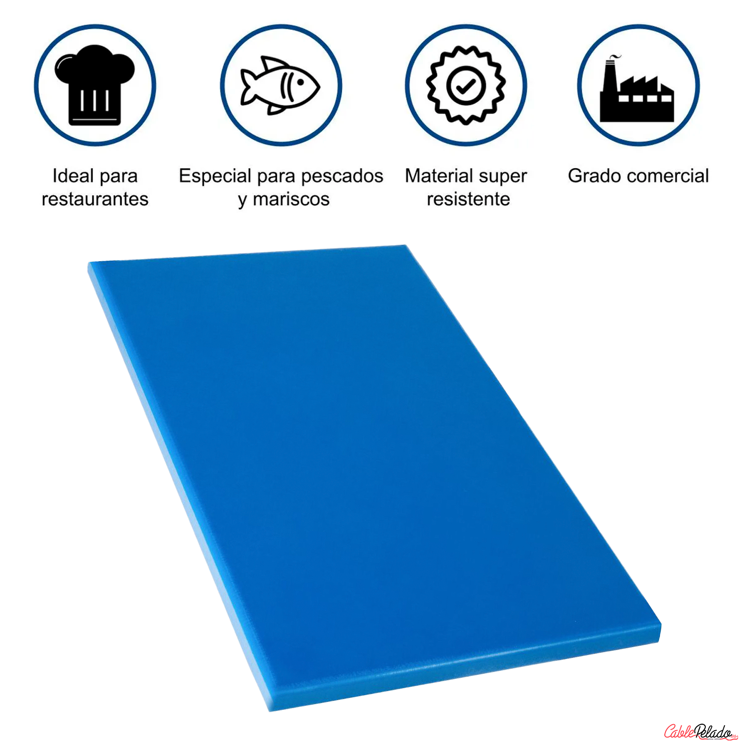 Tabla De Corte Para Cocina Profesional 40 X 30 Cm  Azul