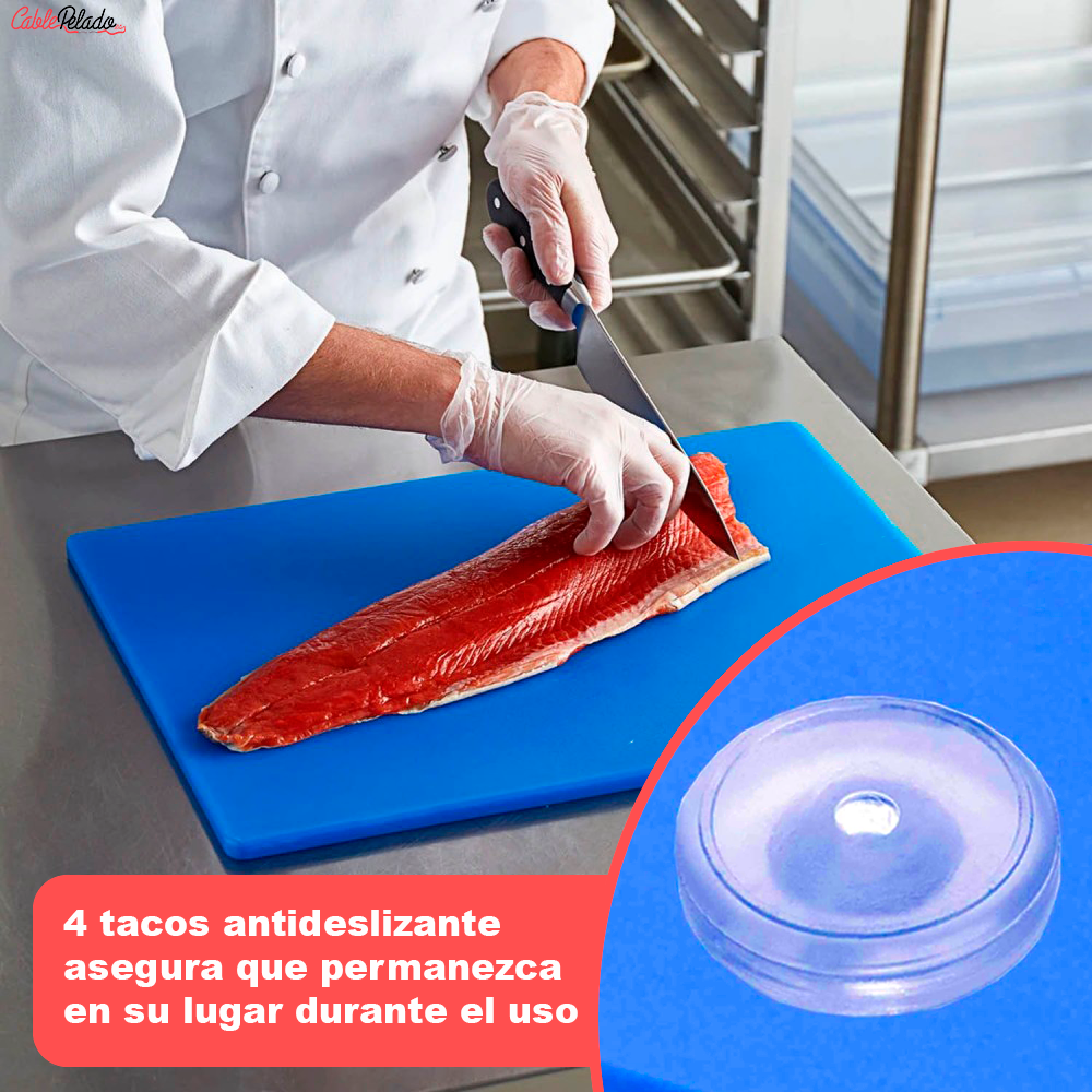 Tabla De Corte Para Cocina Profesional 40 X 30 Cm  Azul