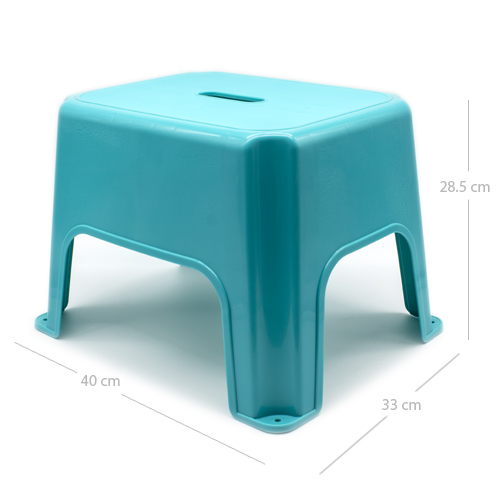Taburete de plastico bajo  Turquesa