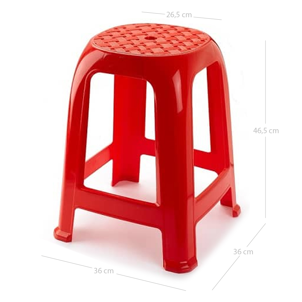 Taburete de plastico  Rojo