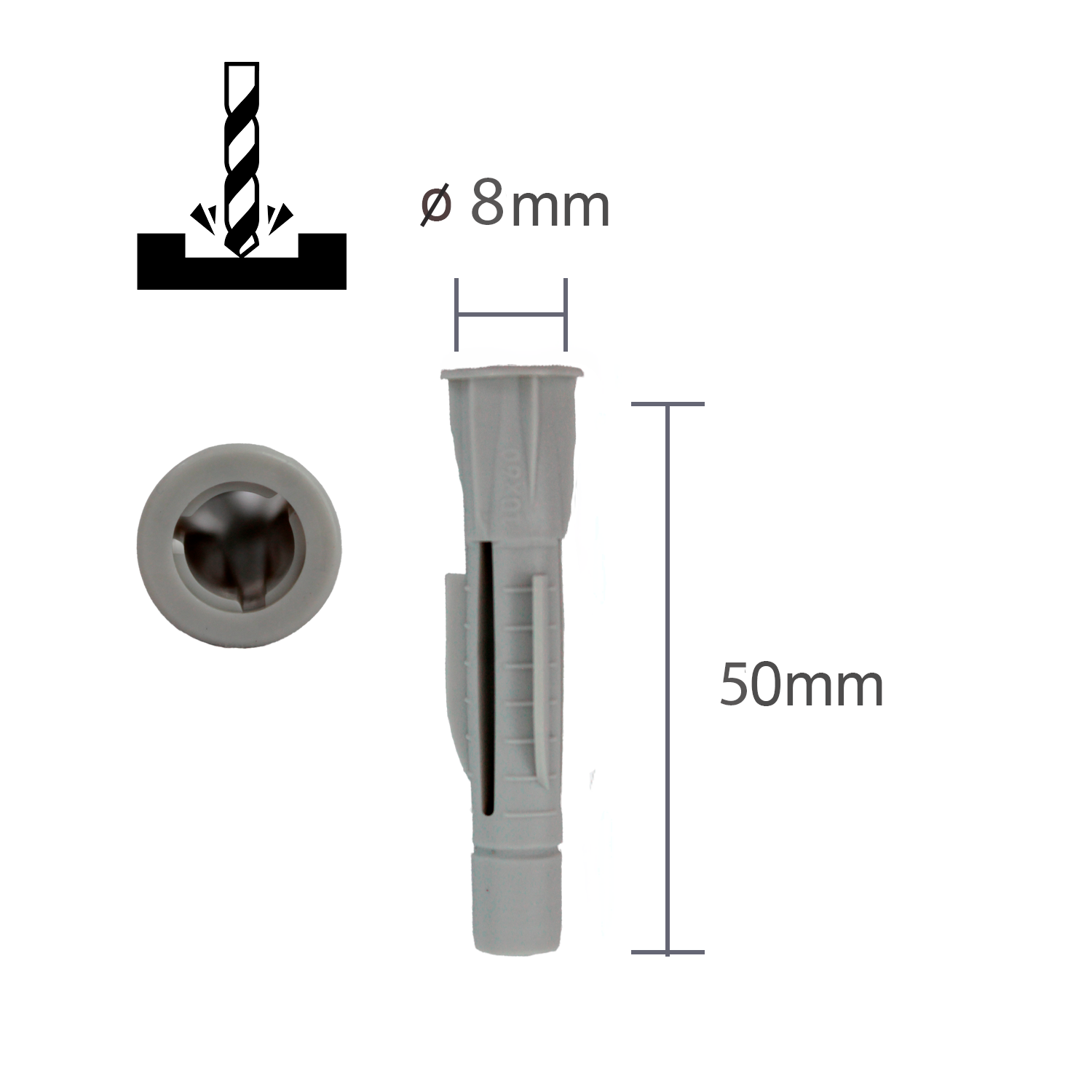 Taco Univfix 8x51  Blanco