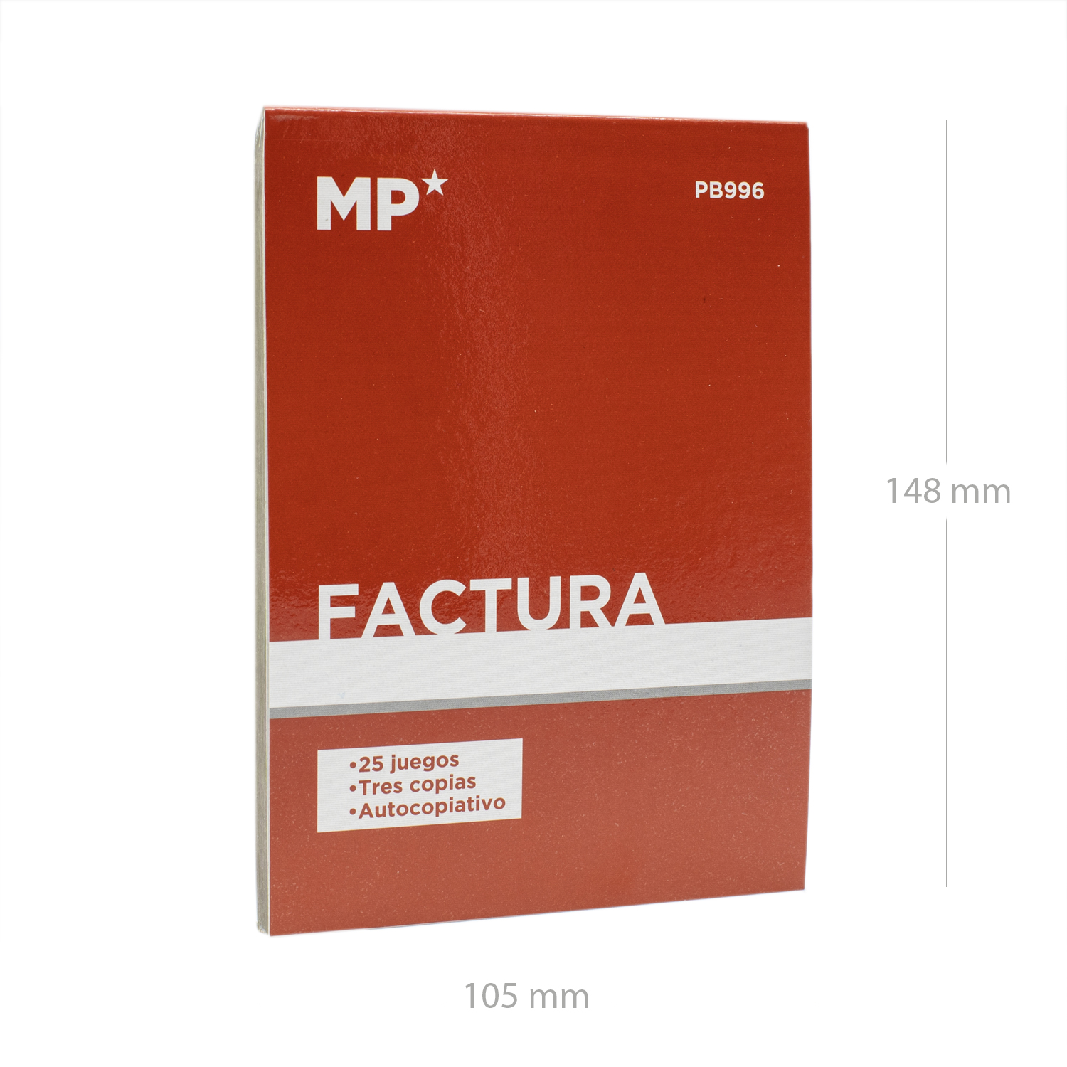 Talonario facturas 75 hojas papel litografico A6 Blanco